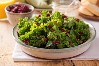 Baby Kale Salad with Cranberry Vinaigrette