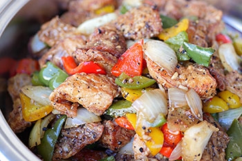 Crockpot Chicken Fajita Salad