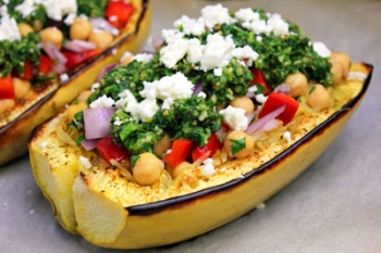 Mediterranean Stuffed Spaghetti Squash